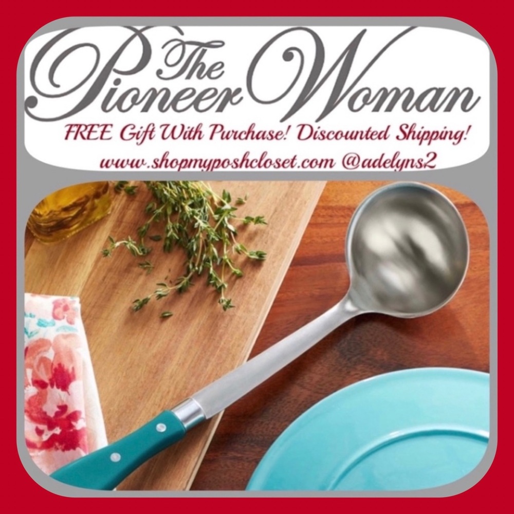🌺 New Pioneer Woman Dark Teal Ladle - Serving Spoon for Soup